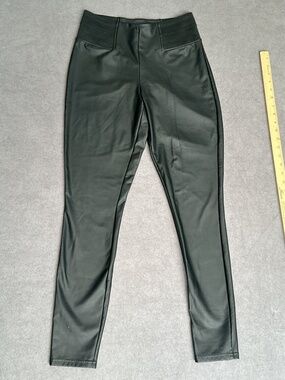 SIMPLY VERA Vera Wang faux leather leggings black size Small pull on